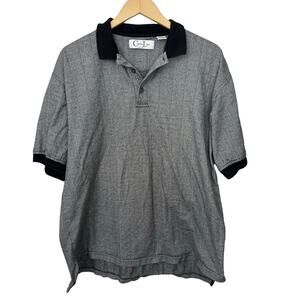 Cypress Links Mens Polo Shirt XL Golf Wear Athletic Black White 3 Button‎ Front